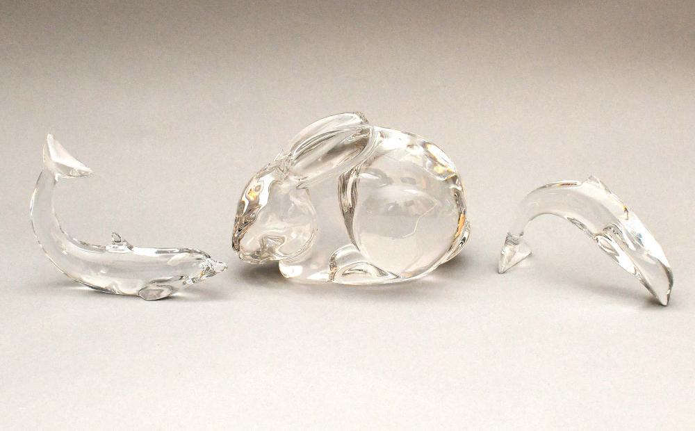 PAIR OF BACCARAT DOLPHINS VSL 354187