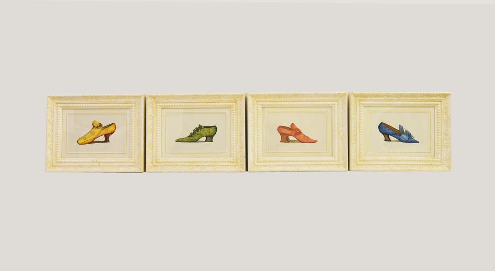 SET OF FOUR WATERCOLORS OF VICTORIAN