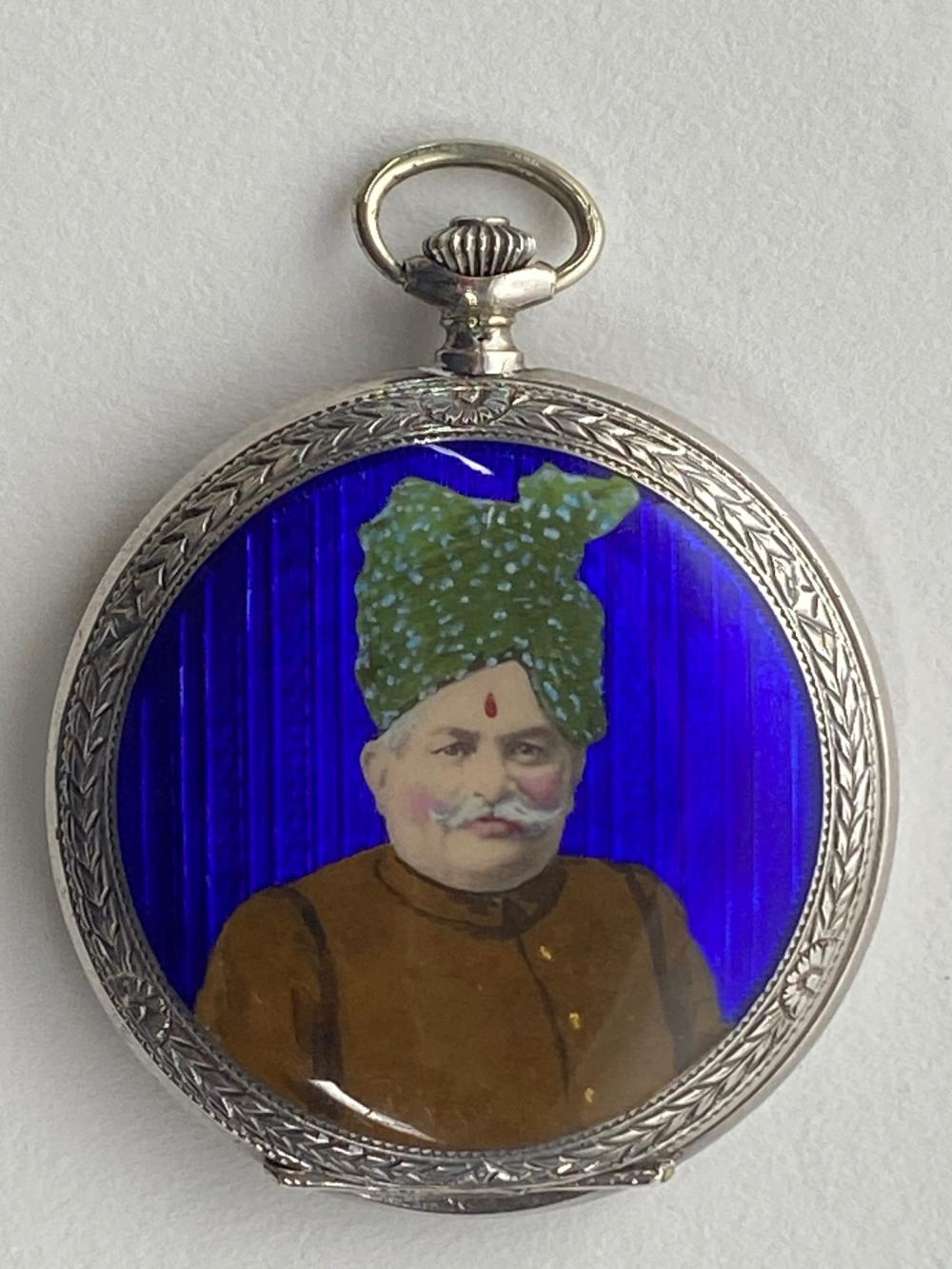 ANGLO INDIAN ENAMEL DECORATED SILVER 354214
