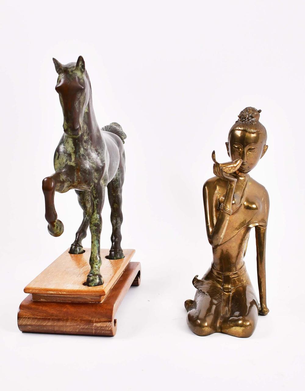 BRONZE MAIDEN AND A BRONZE HORSEThe