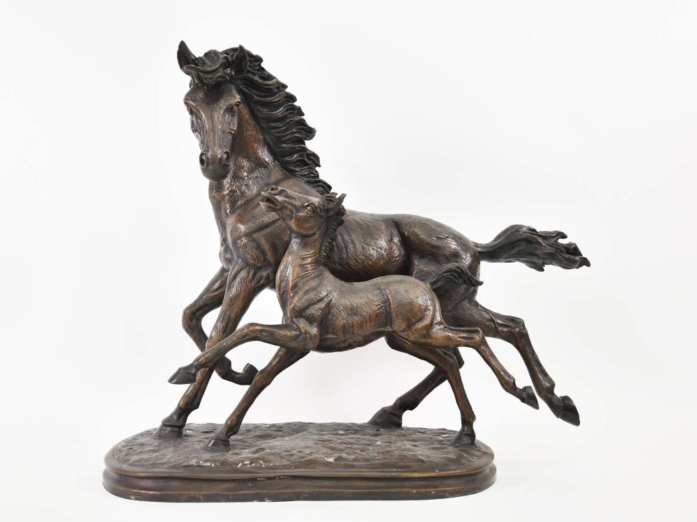 PATINATED BRONZE OF A MARE AND 354278