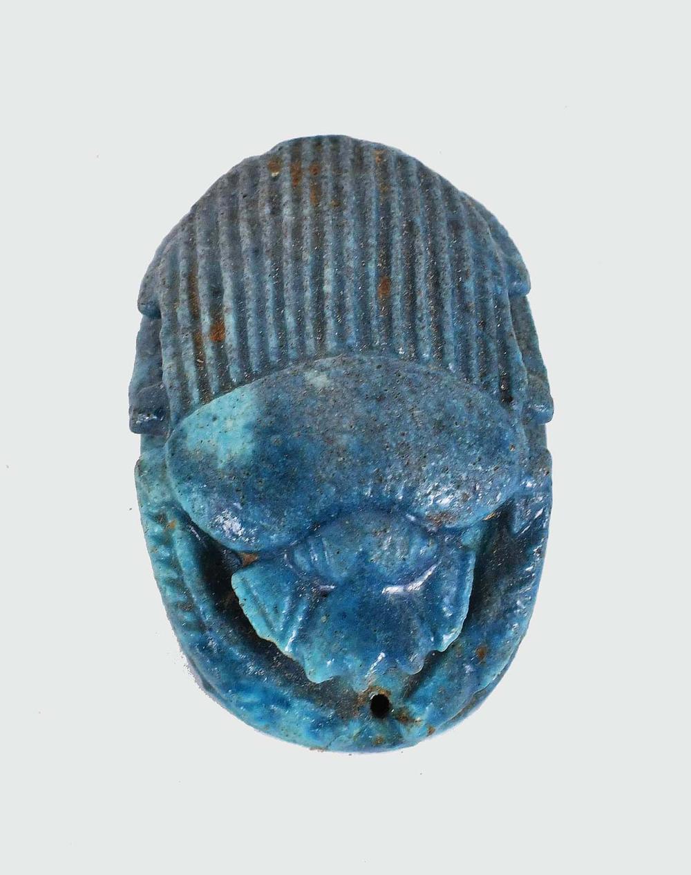 FINE EGYPTIAN FAIENCE FUNERARY