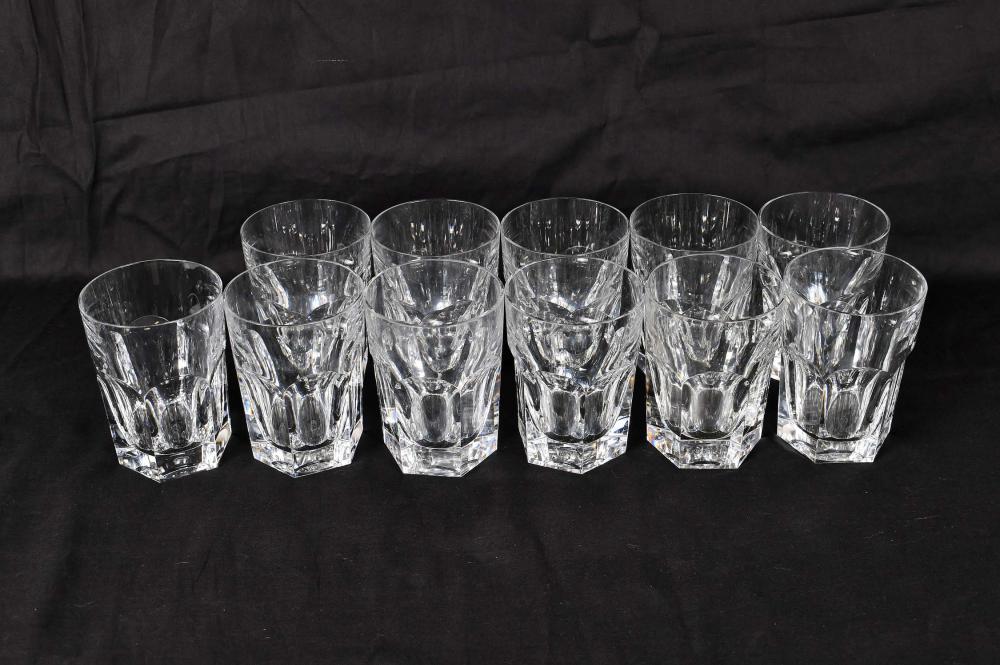SET OF ELEVEN BACCARAT WATER GOBLETSEach
