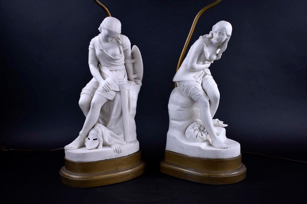 PAIR OF ENGLISH PARIAN WARE FIGURAL 3543a5