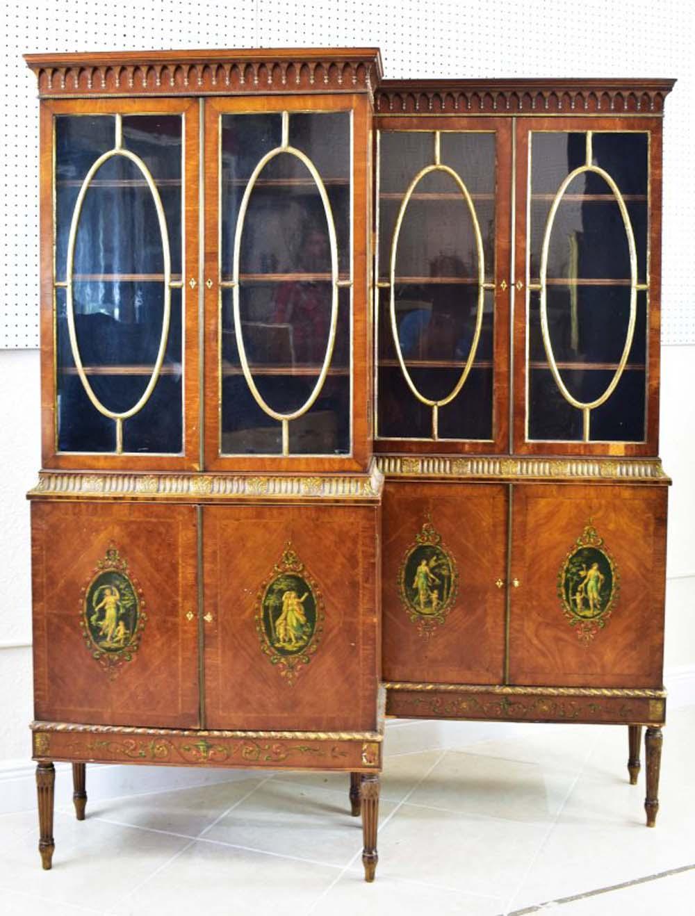 PAIR OF EDWARDIAN PARCEL GILT PAINTED 3543e1