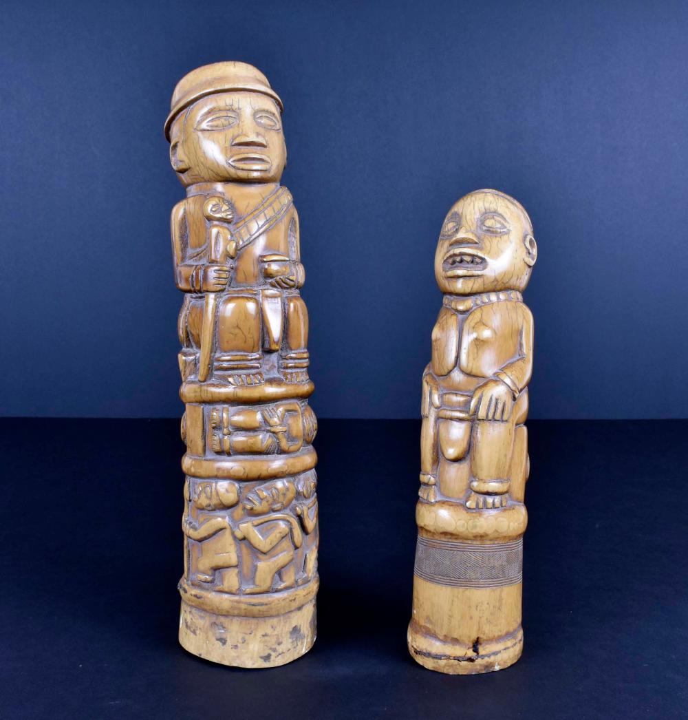 TWO AFRICAN CONGO FIGURAL CARVINGSThe 3544a5