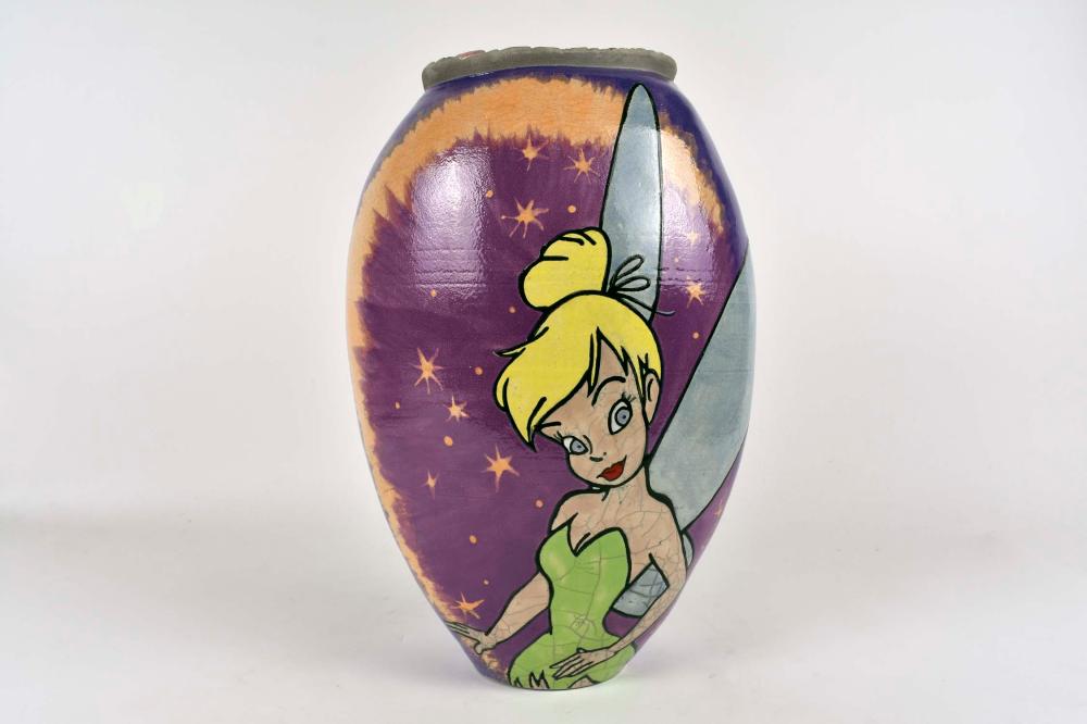 DISNEY PAINTED CERAMIC VASEThe