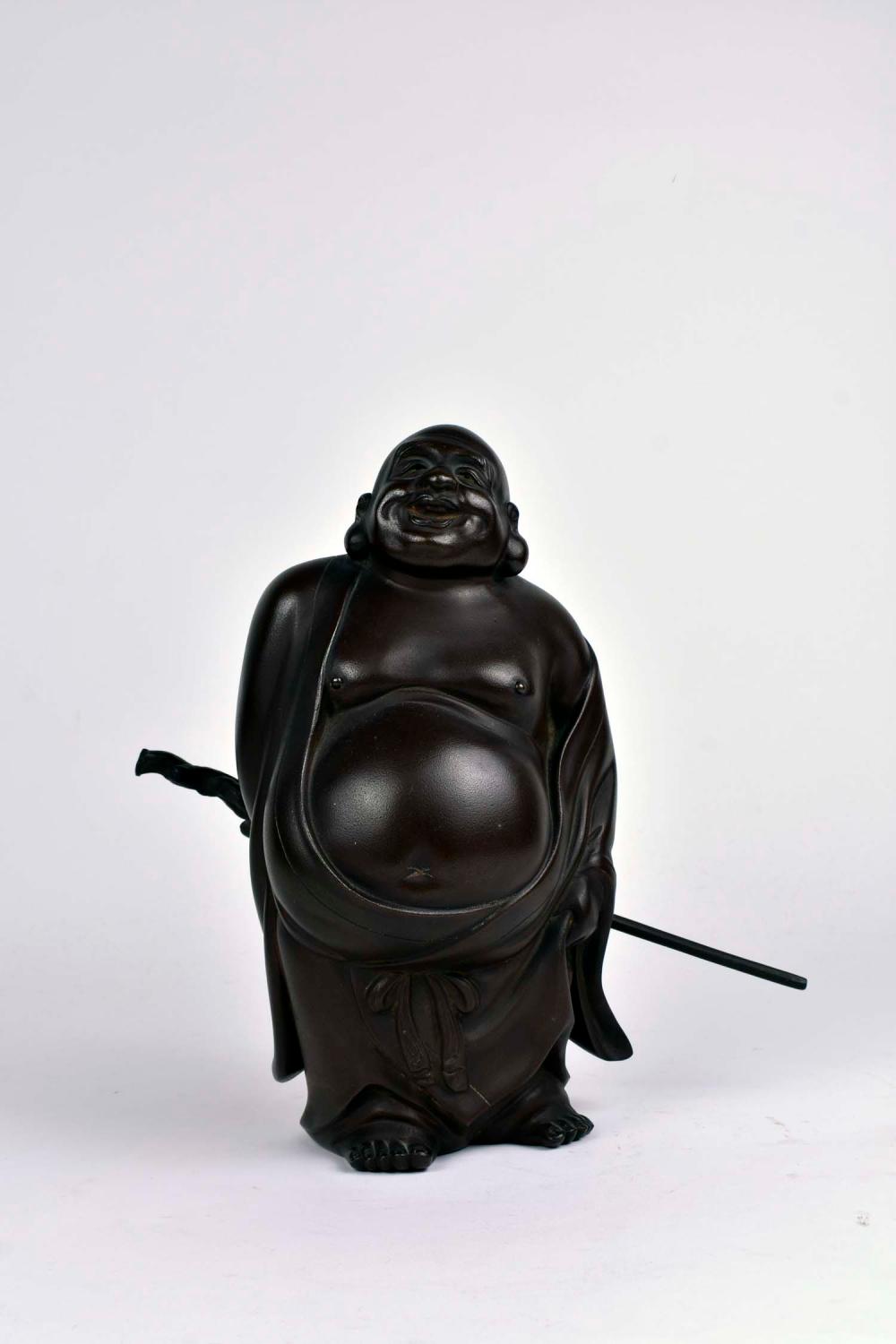 JAPANESE PATINATED BRONZE OF A