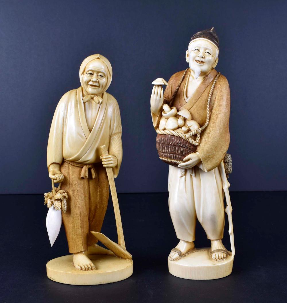 TWO JAPANESE FIGURAL OKIMONOMeiji 3544fd