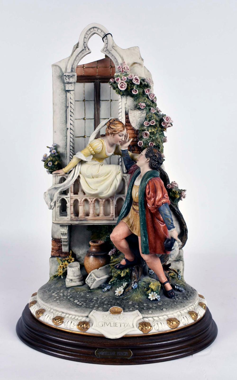 CAPODIMONTE PORCELAIN GROUP OF ROMEO