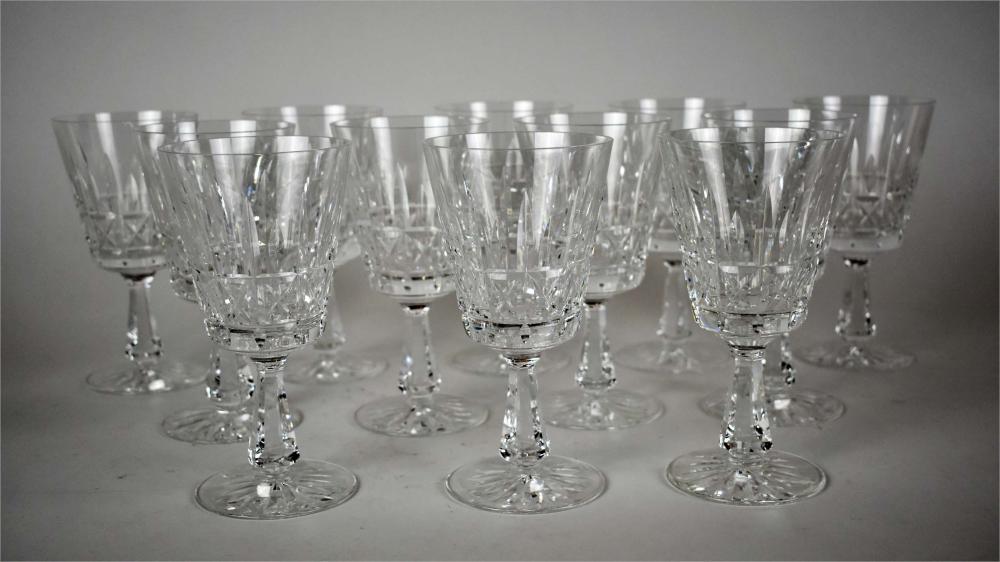 SET OF TWELVE WATERFORD CUT GLASS WATER