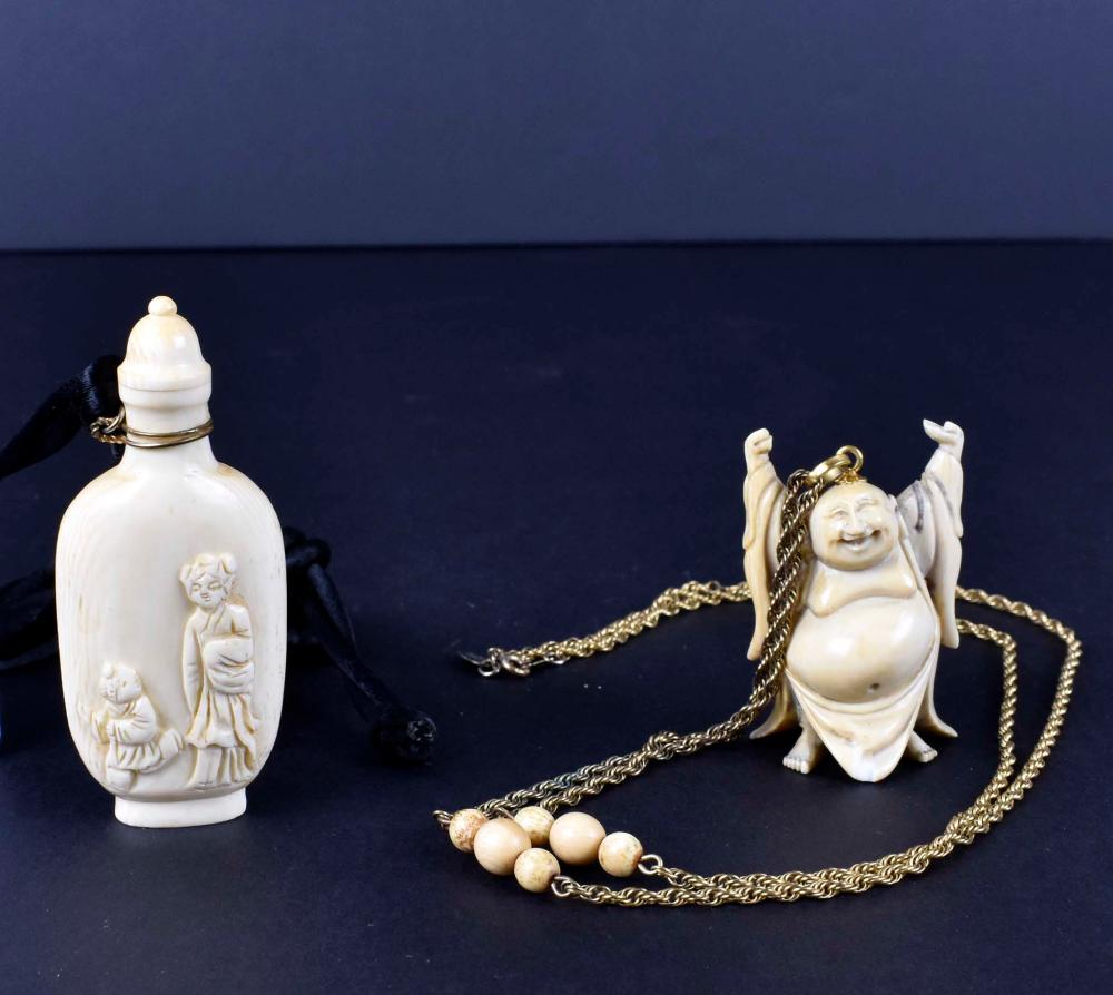 CHINESE SNUFF BOTTLE AND A STUDY