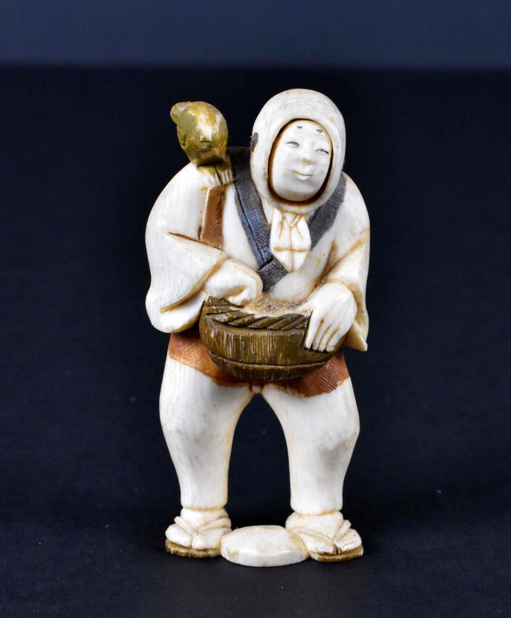 JAPANESE FIGURE OF A TWO FACED 35450b