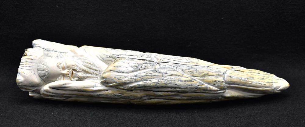 FOSSILIZED MAMMOTH TUSKThe lower 3545a2