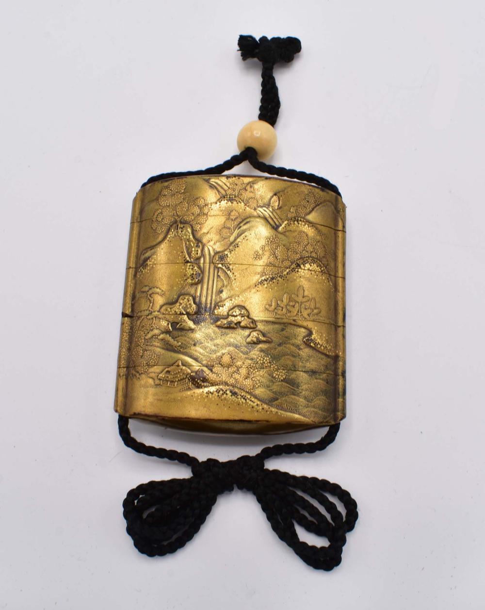 JAPANESE GILT LACQUER MEIJI INROThe