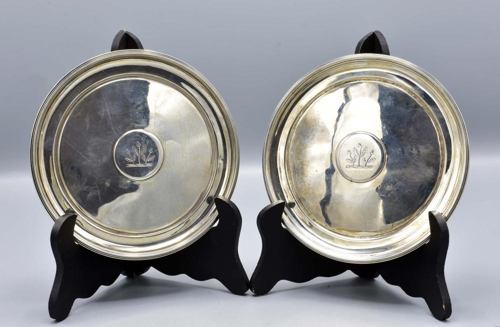 MATCHED PAIR OF ENGLISH SILVER