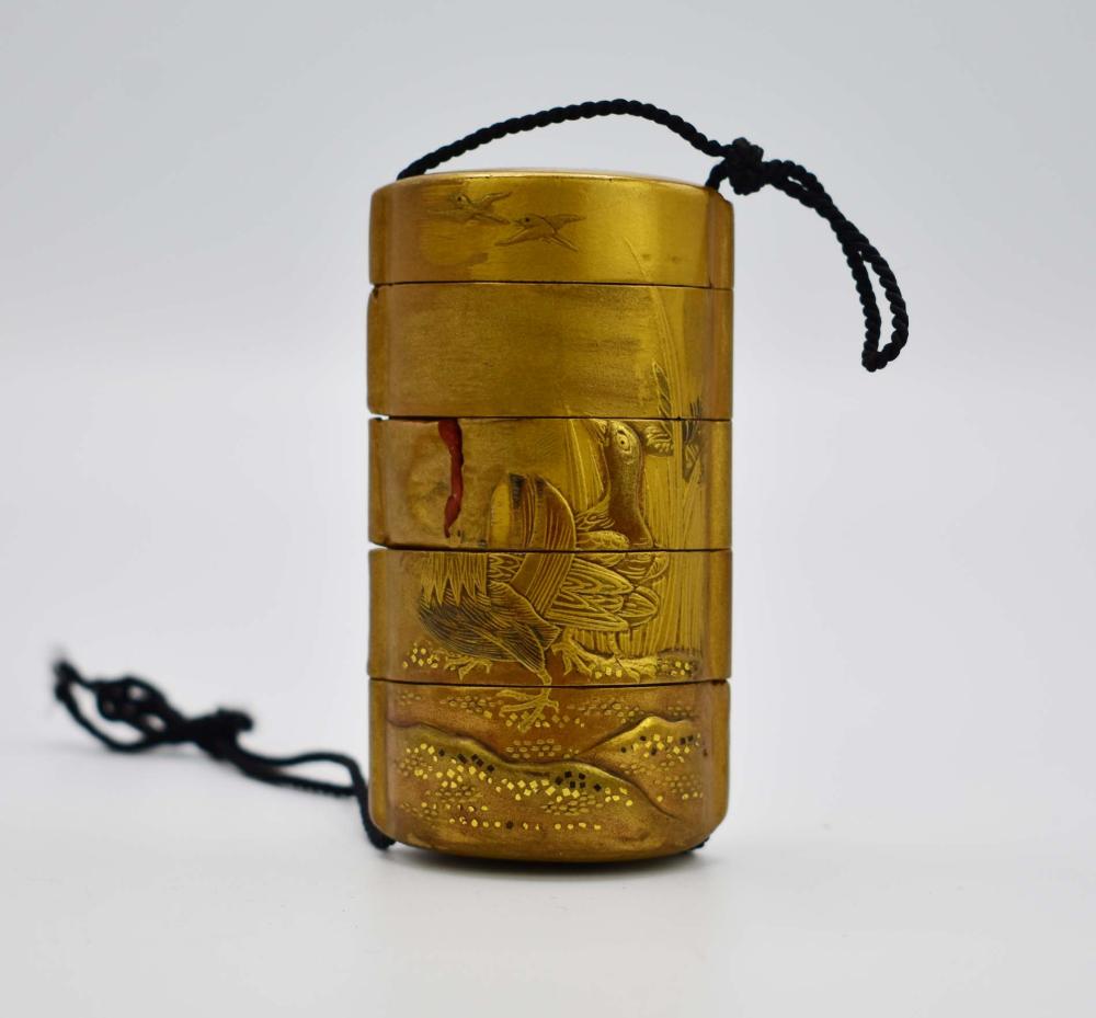 JAPANESE GILT LACQUER INROMeiji