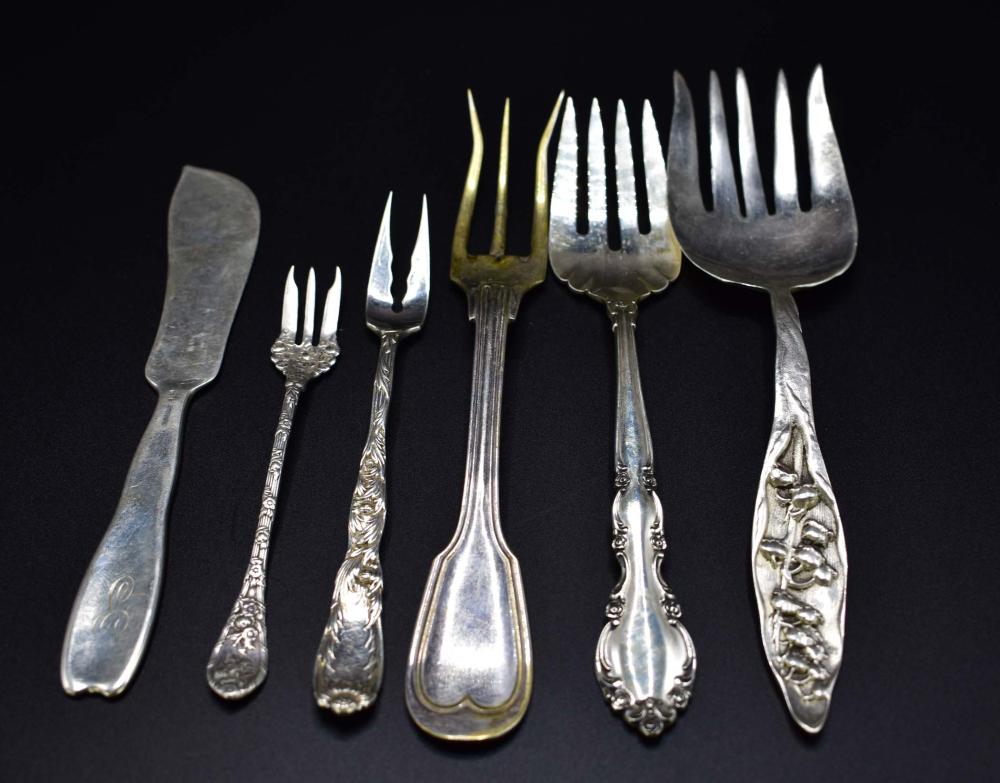SIX STERLING SILVER SERVING PIECESEnglish 354644
