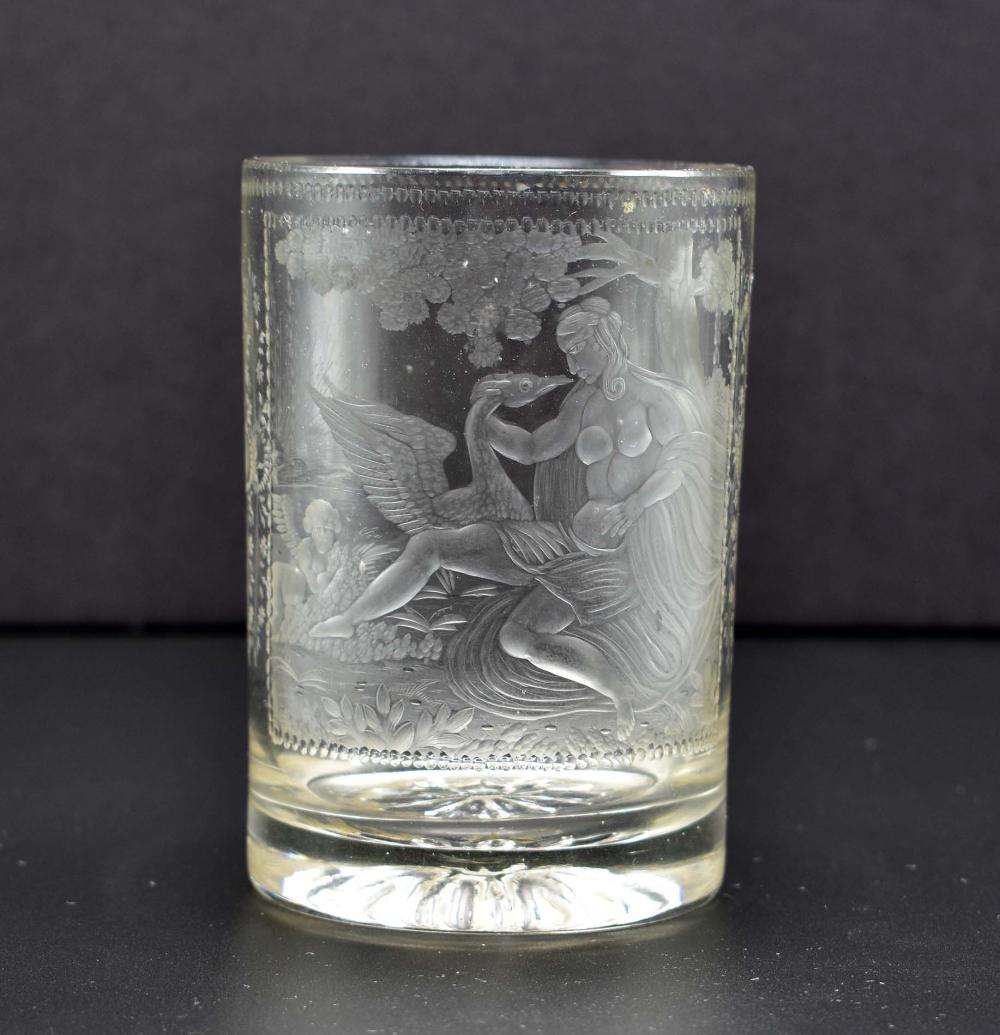 BOHEMIAN ENGRAVED COLORLESS GLASS 354656