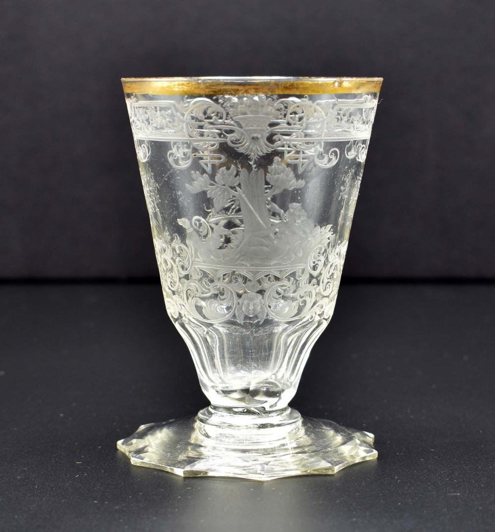 SILESIAN ENGRAVED COLORLESS GLASS 354658