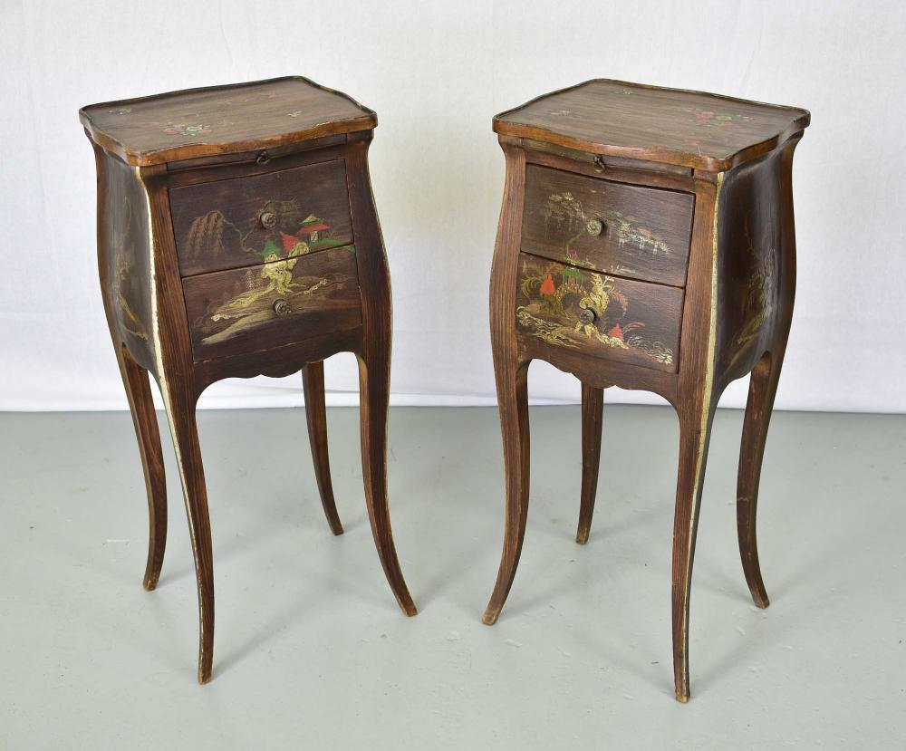 PAIR OF LOUIS XV STYLE EBONIZED