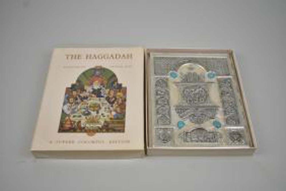 HAGGADAH, ARTHUR SYZK, SILVER PLATE