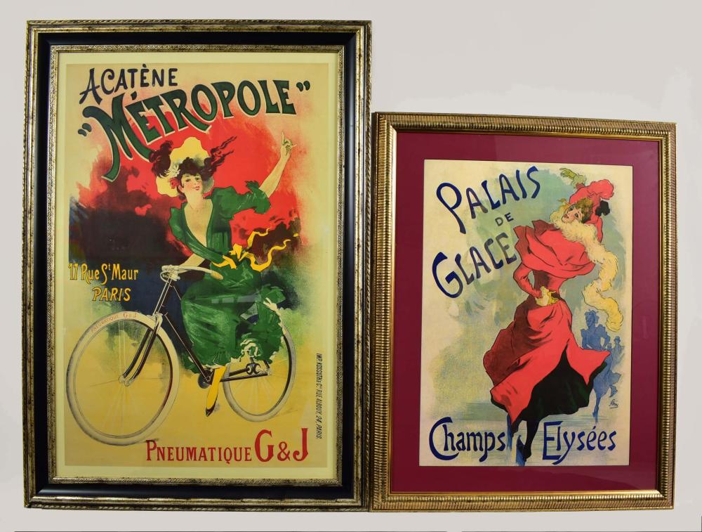 TWO LITHOGRAPH REPRODUCTIONS OF FRENCH