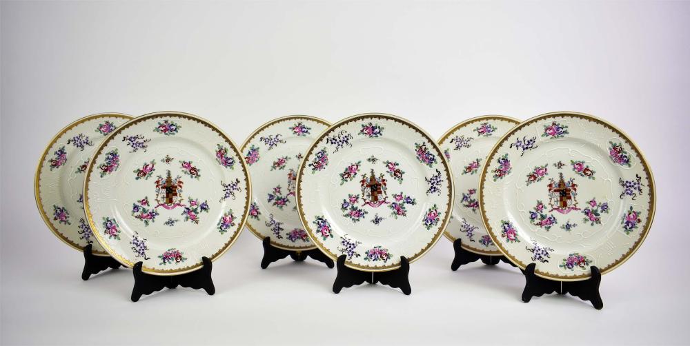 SIX SAMSON PORCELAIN SERVICE PLATESFirst 354724