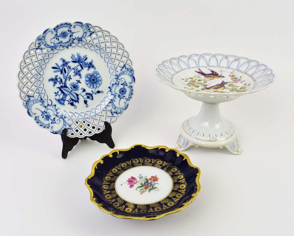 THREE CONTINENTAL PORCELAIN SERVING