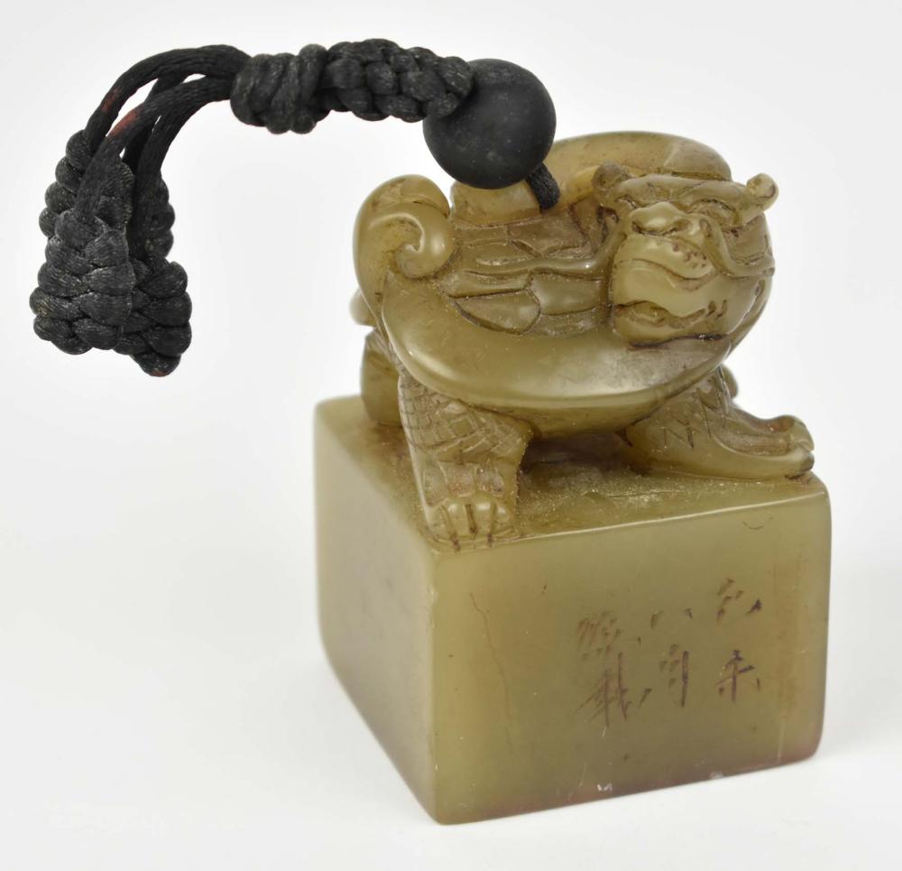 CHINESE CARVED SOAPSTONE SEAL20th