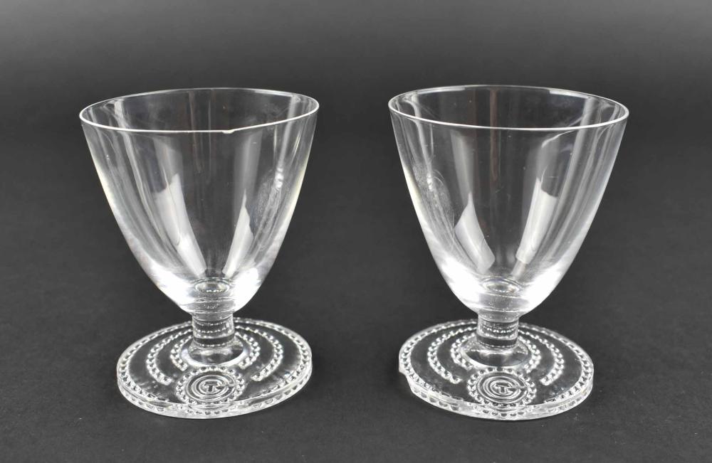 RARE PR LALIQUE WINE GLASSES FROM 3547d3