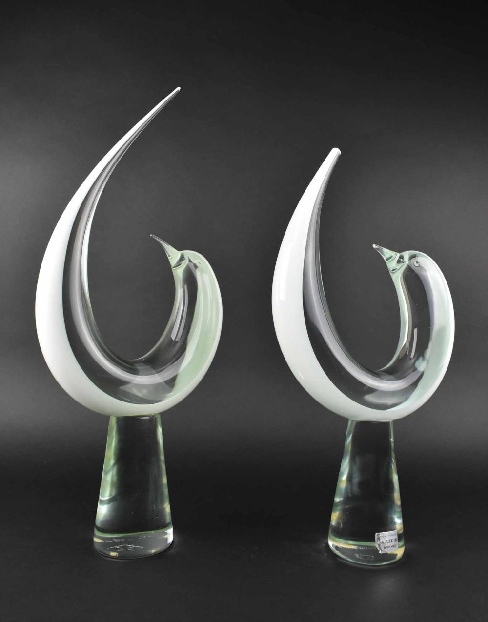 PAIR OF VETRI MURANO ART GLASS 354808