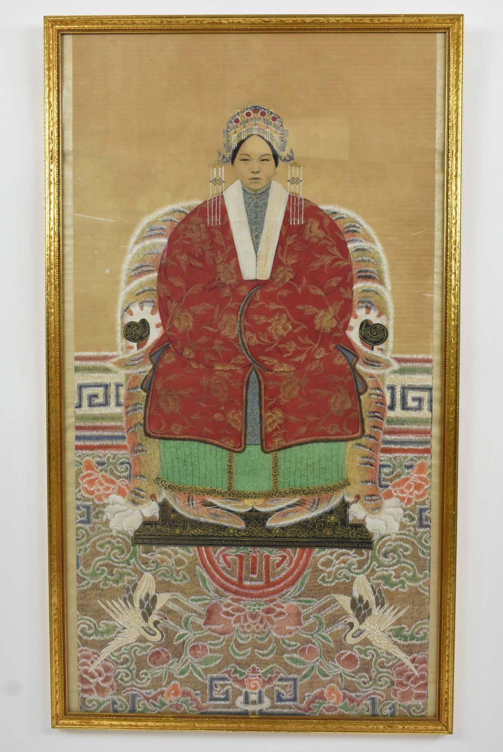 CHINESE ANCESTRAL PORTRAIT OF A PRINCESSProbably
