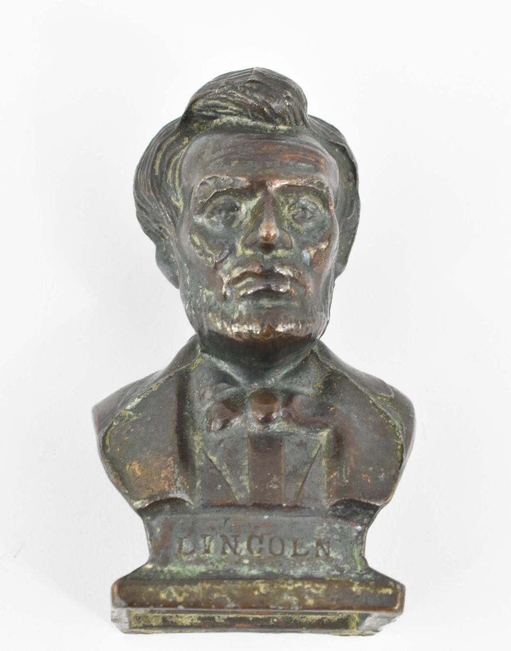SMALL PATINATED METAL BUST OF ABRAHAM 354875