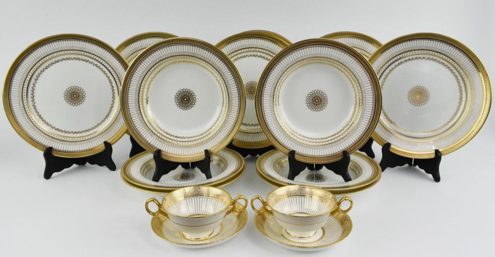 ENGLISH GILT DECORATED PORCELAIN