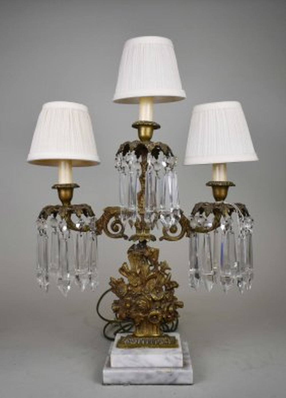 AMERICAN GILT BRONZE MARBLE GIRANDOLESecond 3548d7