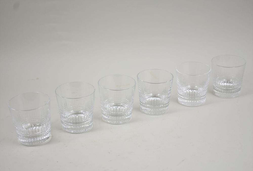 SIX BACCARAT COLORLESS OLD FASHION 35490c