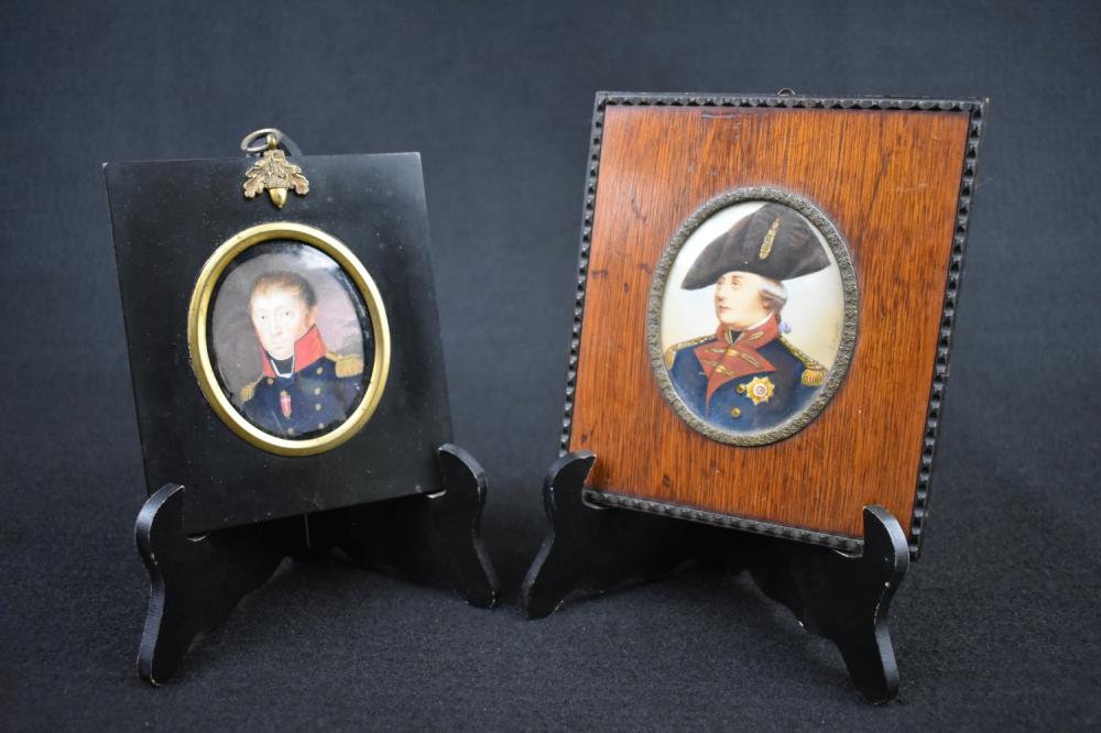 TWO PAINTED PORTRAIT MINIATURES 354929