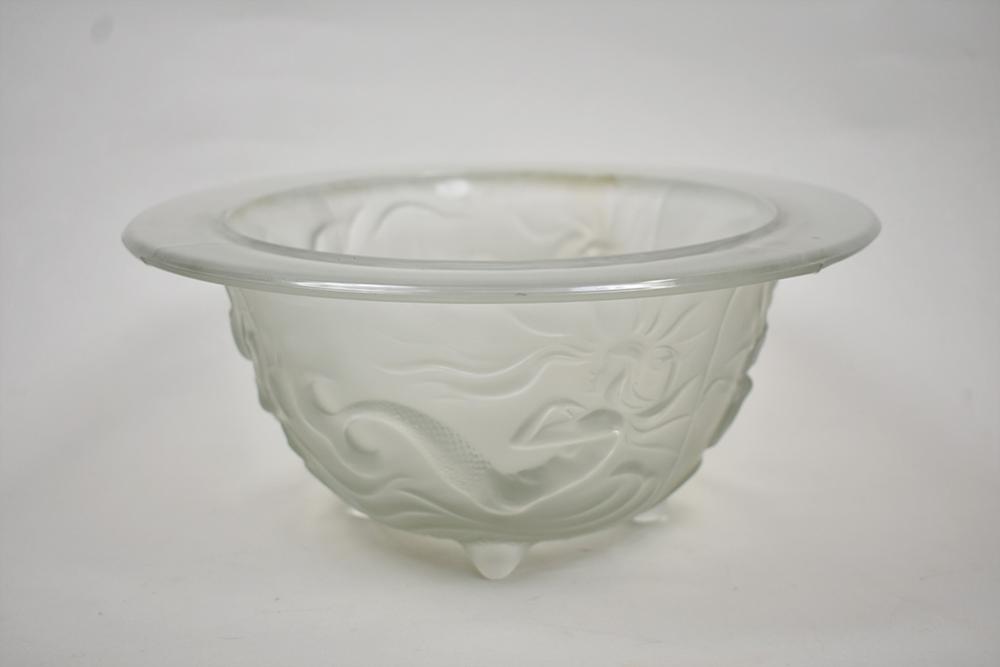 LALIQUE FROSTED GLASS BOWL20th 35495c