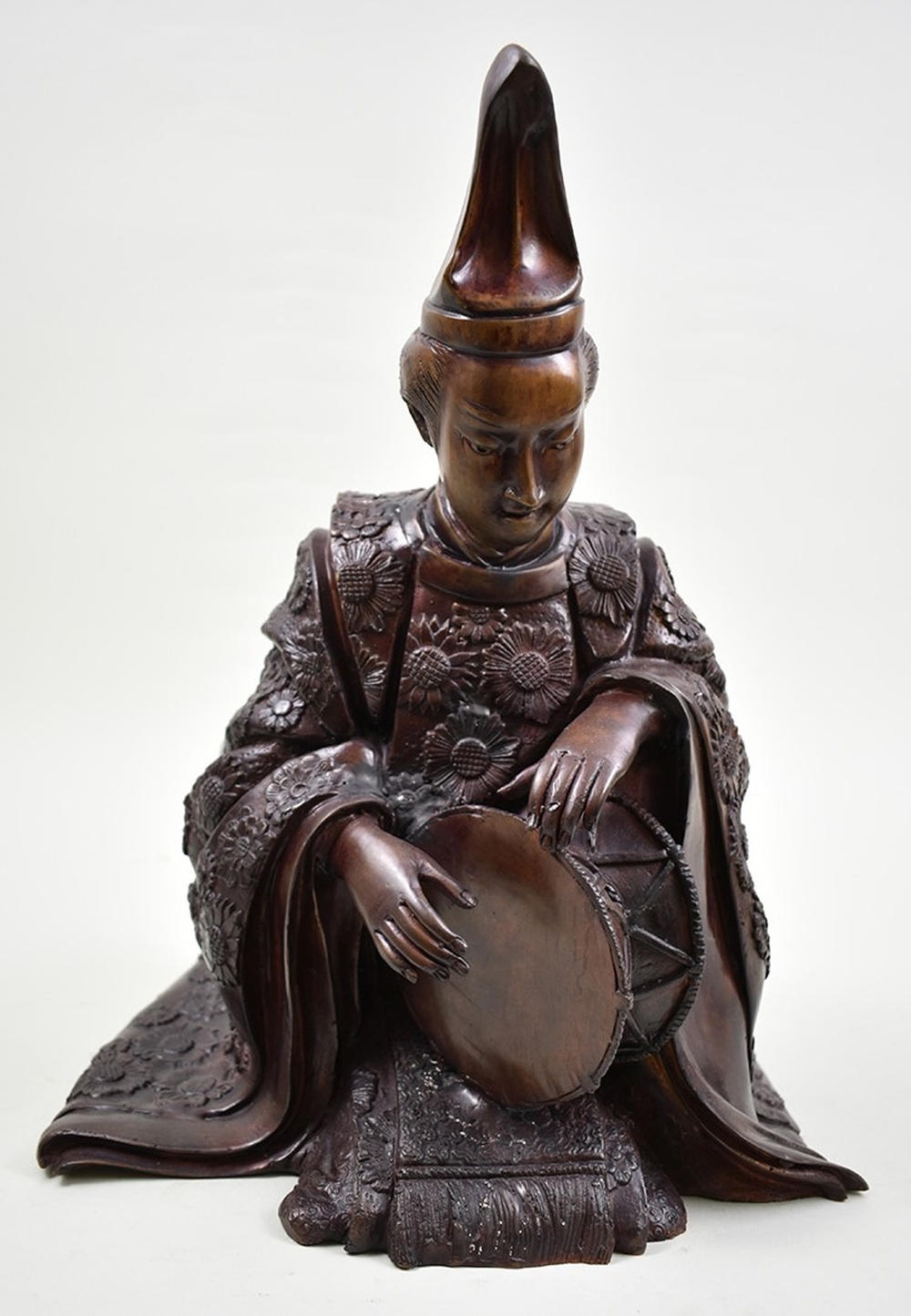 JAPANESE PATINATED BRONZE FIGURE