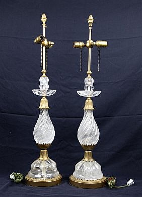 PAIR OF LARGE GILT BRONZE AND ROCK 3549c6