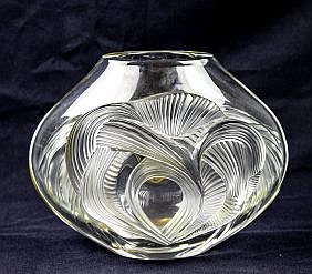 LALIQUE COLORLESS AND AMBER GLASS 3549cd