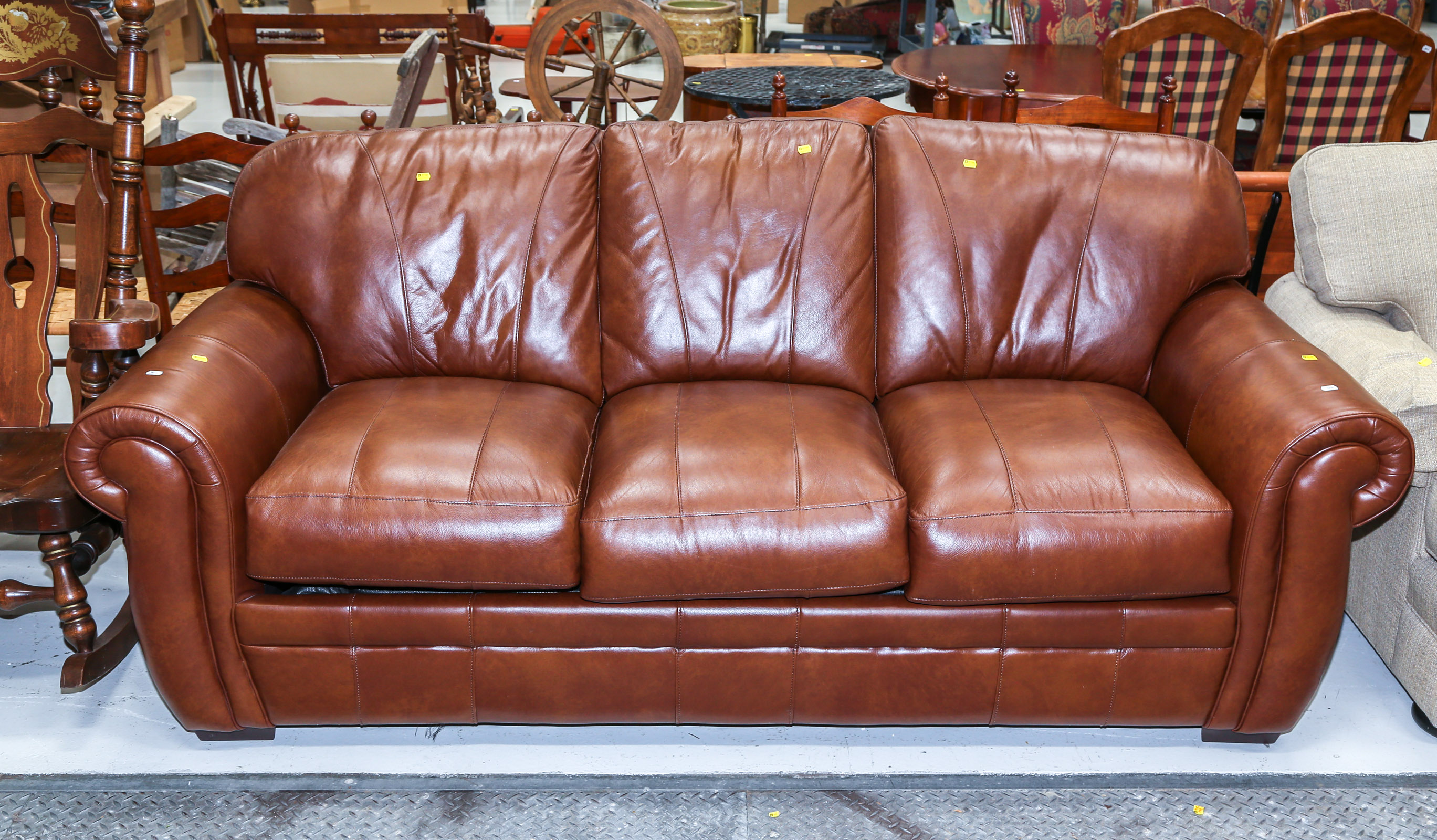 CONTEMPORARY STYLE LEATHER SLEEPER
