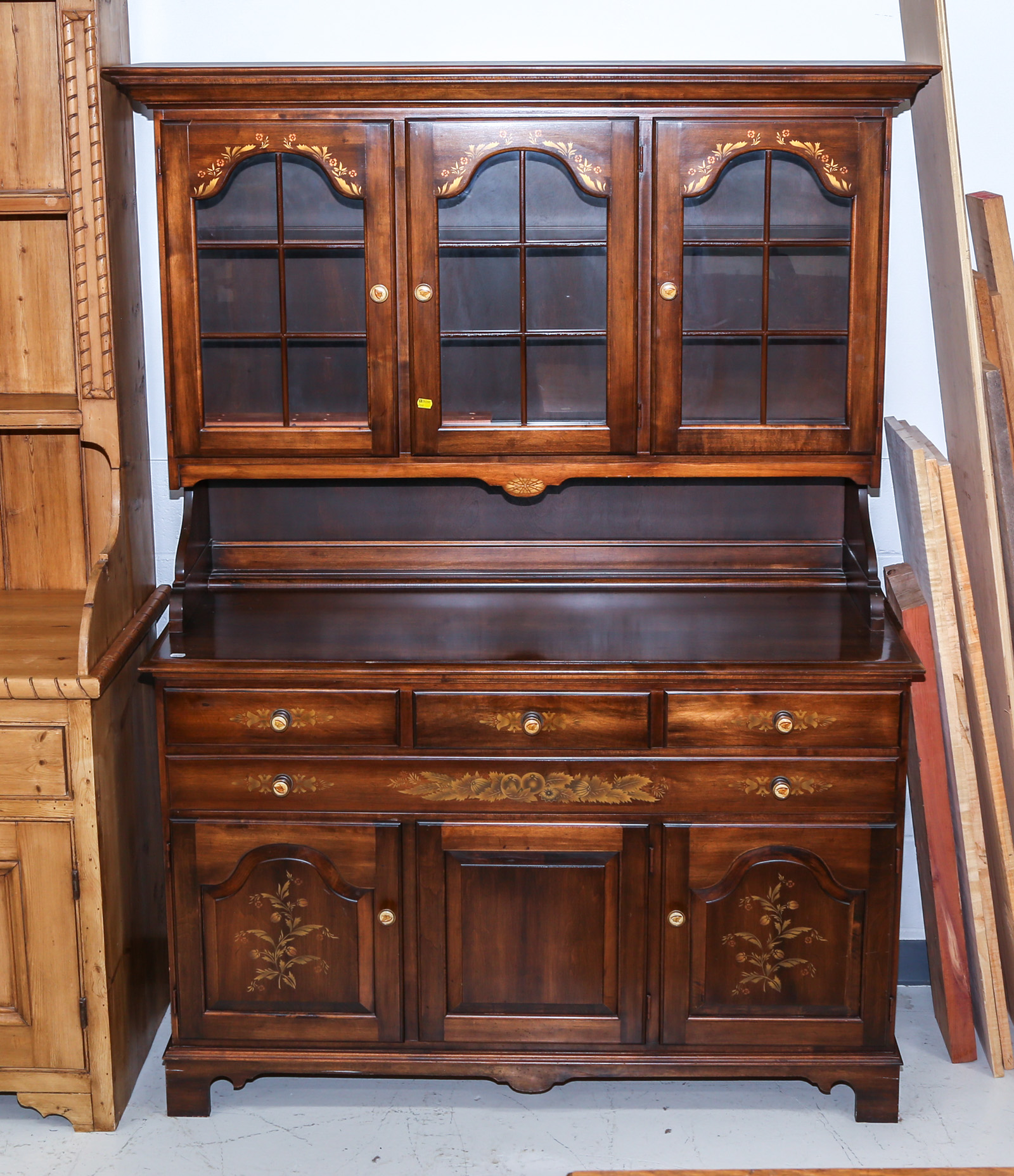 HITCHCOCK COLONIAL STYLE CHERRY HUTCH