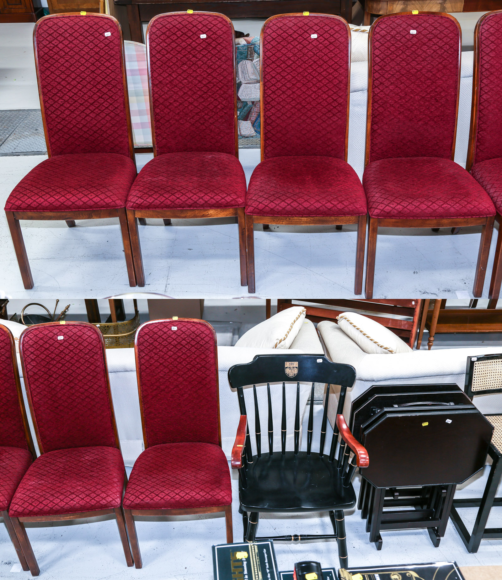 SET OF SIX ART DECO DINING CHAIRS