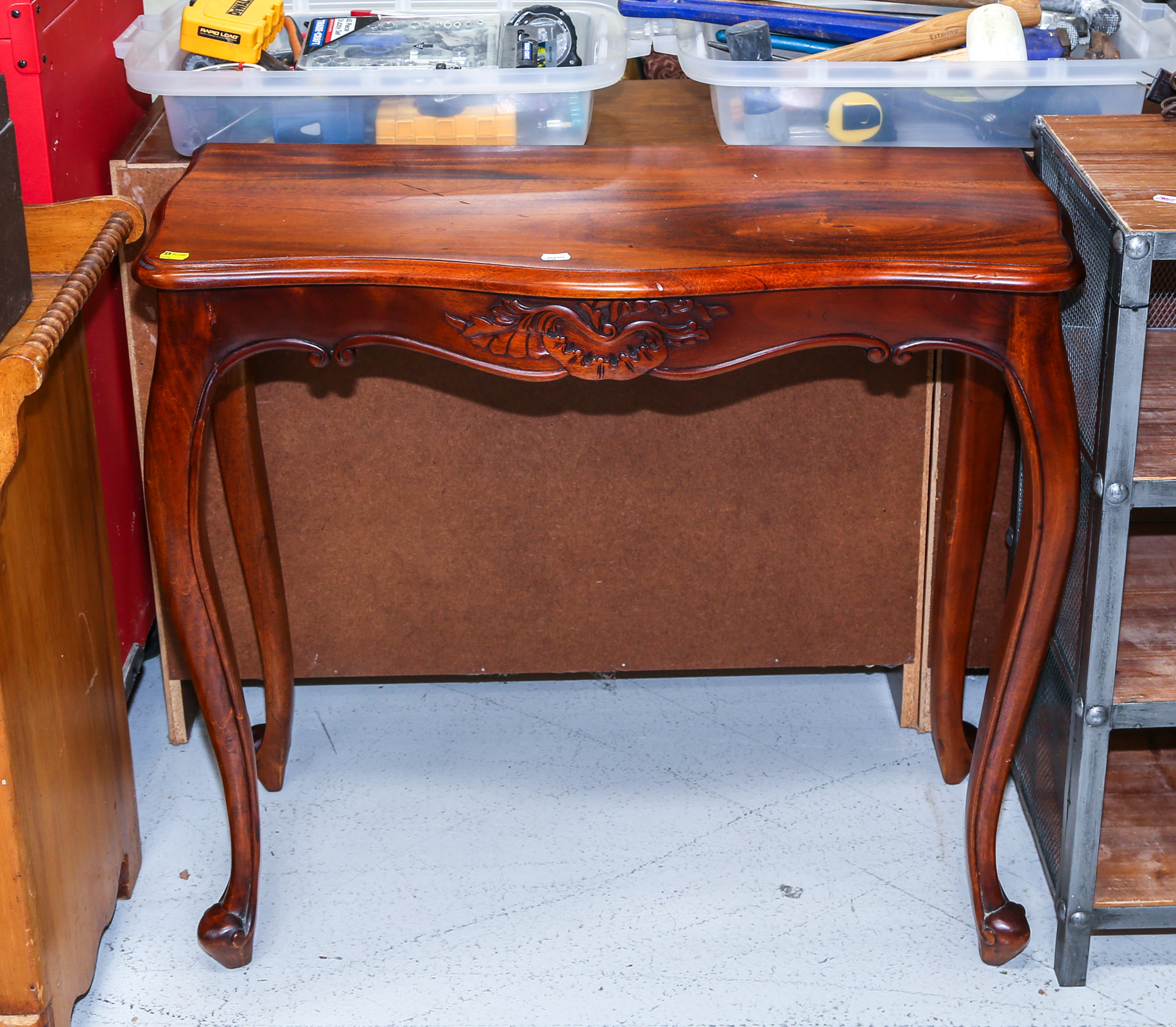 LOUIS XV STYLE MAHOGANY HALL TABLE