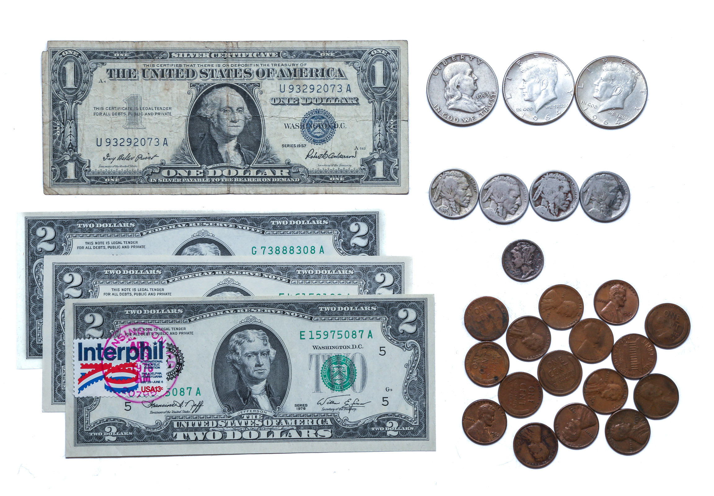 US COINS & CURRENCY Currency- 3 -$2