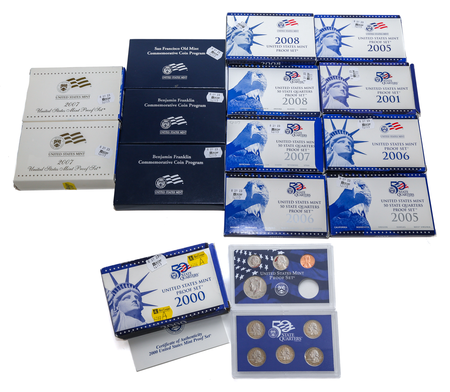 11 PROOF SETS & 3 SILVER DOLLAR