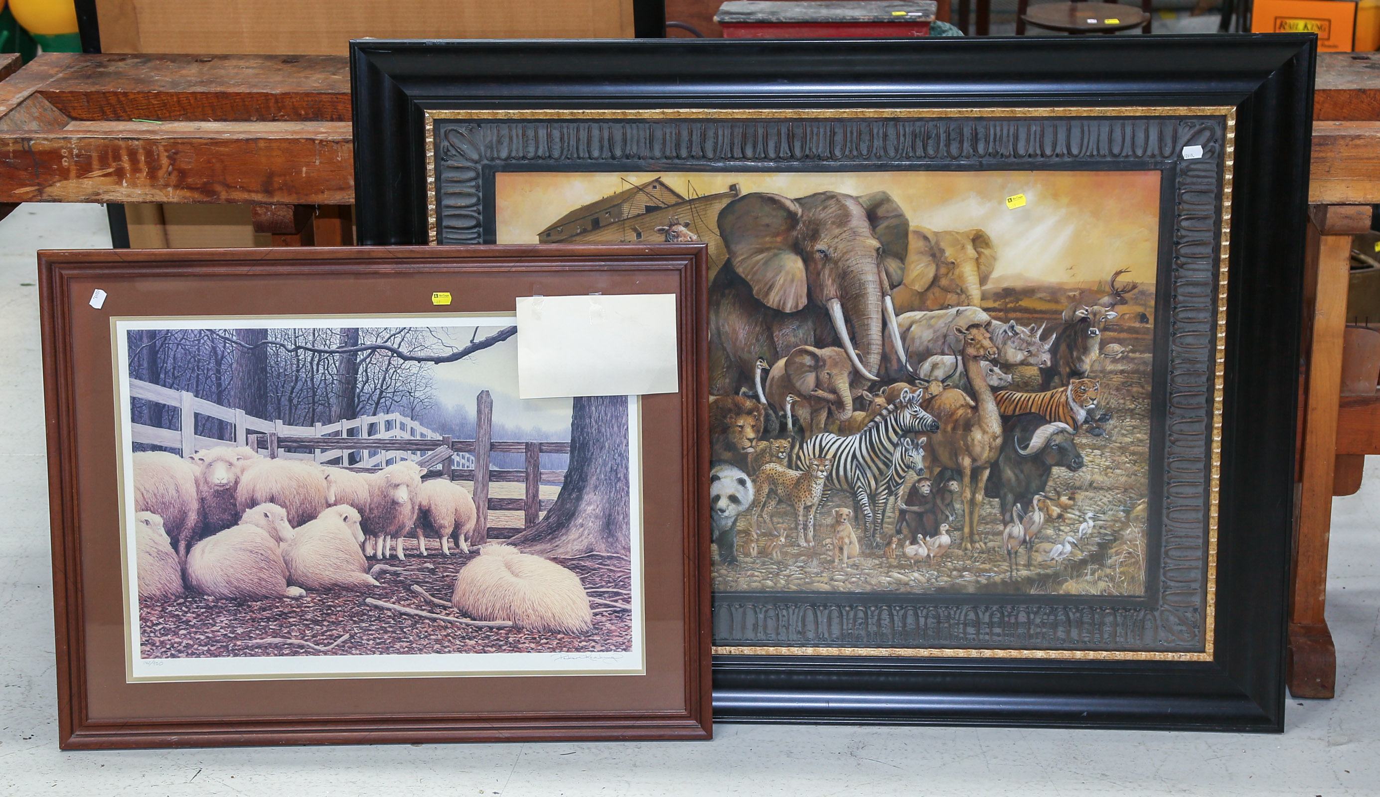 TWO DECORATIVE FRAMED PRINTS Comprising 354bb9