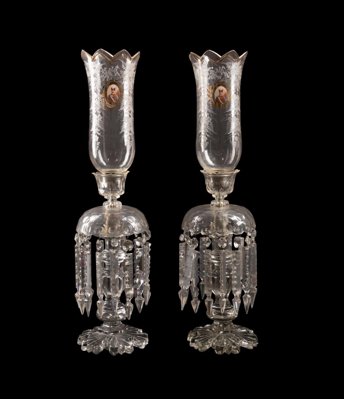 PAIR BACCARAT MOSER IRANIAN LUSTER 354c37